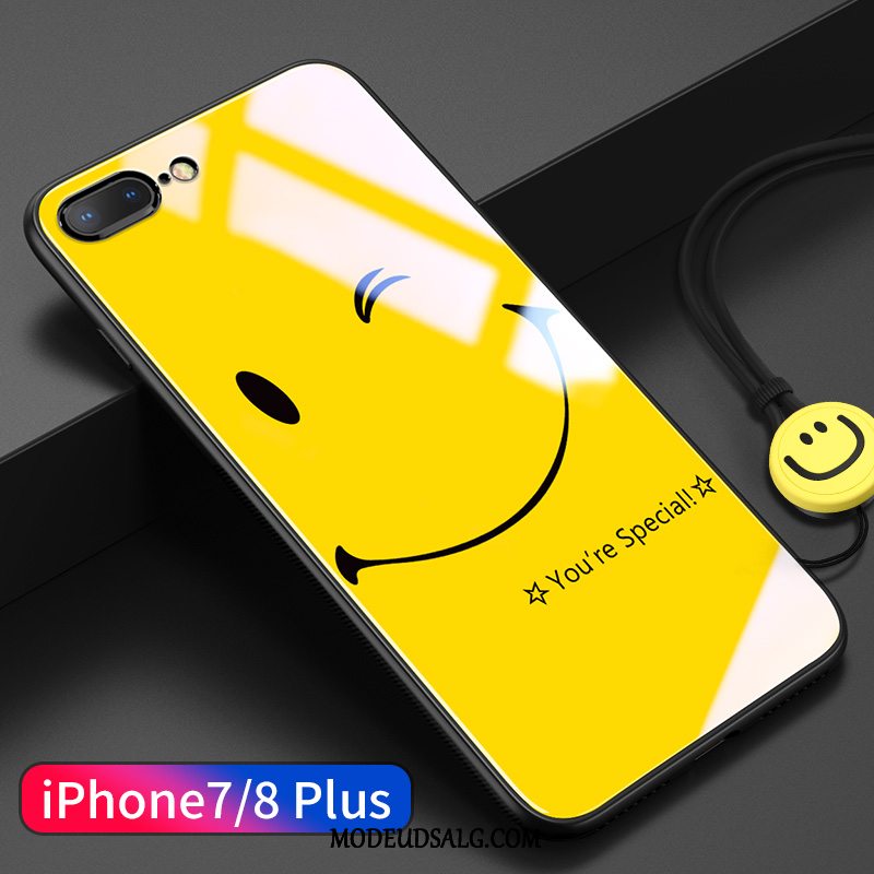 iPhone 7 Plus Etui Glas Trend Elskeren Smiley Hængende Hals