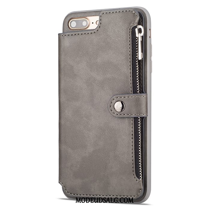 iPhone 8 Plus Etui / Cover Beskyttelse Business Sort Tegnebog