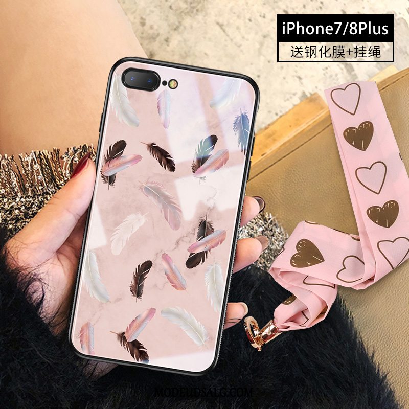 iPhone 8 Plus Etui / Cover Mode Luksus Trendy Hjerte Glas