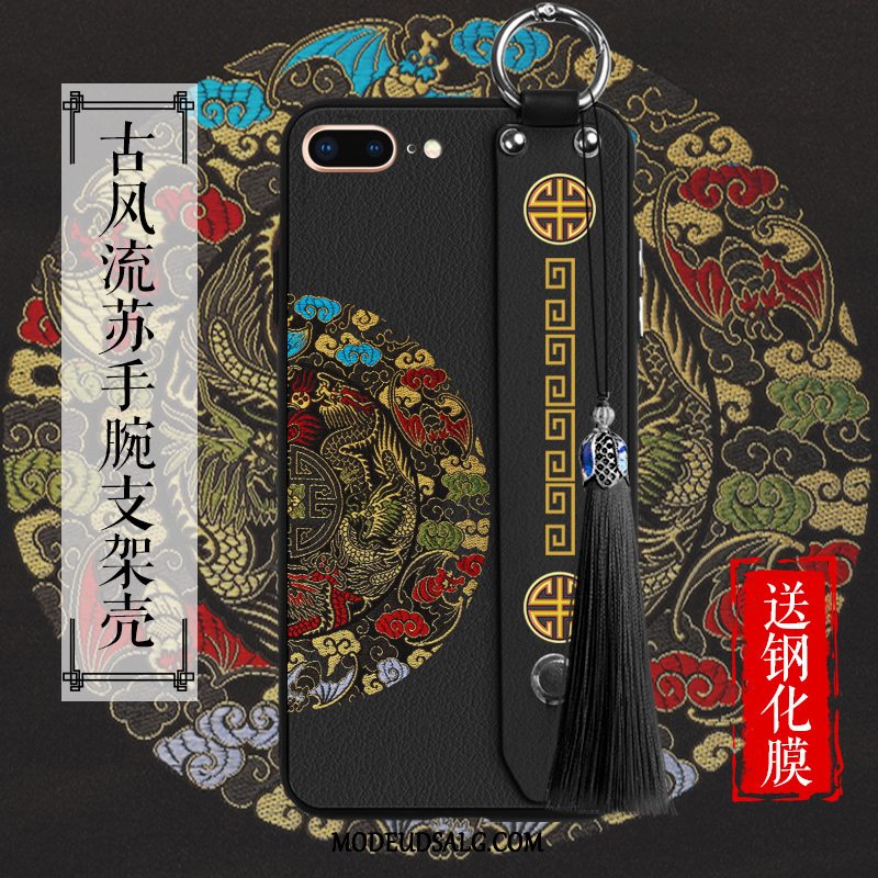 iPhone 8 Plus Etui Support Ny Kunst Relief Anti-fald