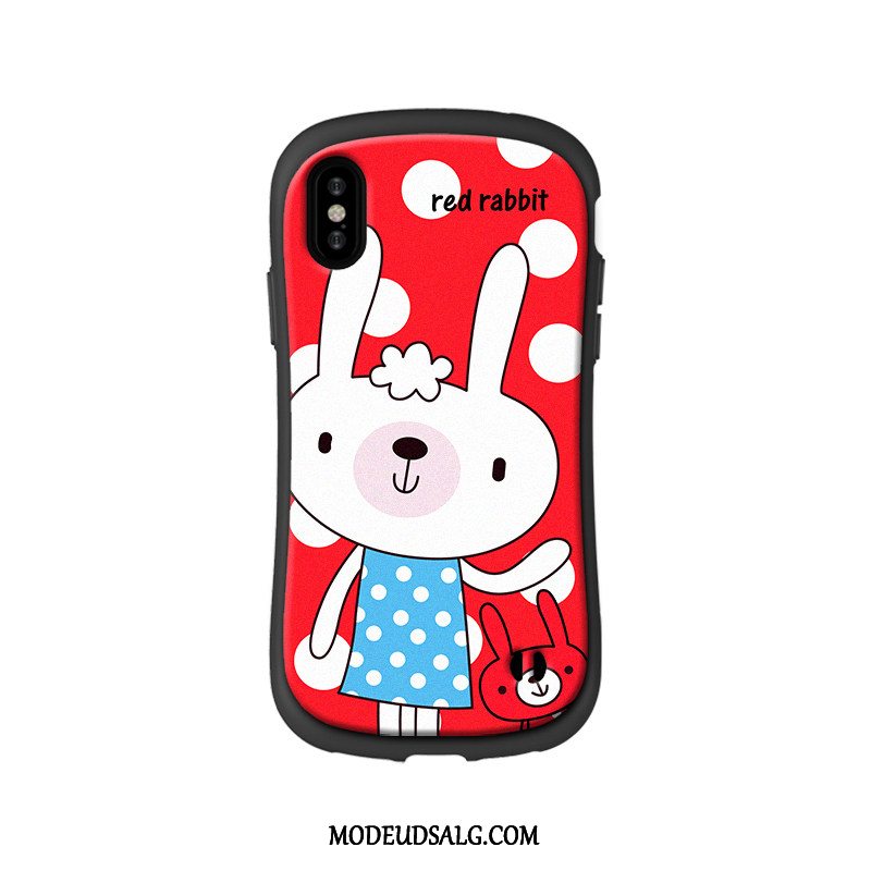 iPhone X Etui Cartoon Dyr Rød Anti-fald Silikone