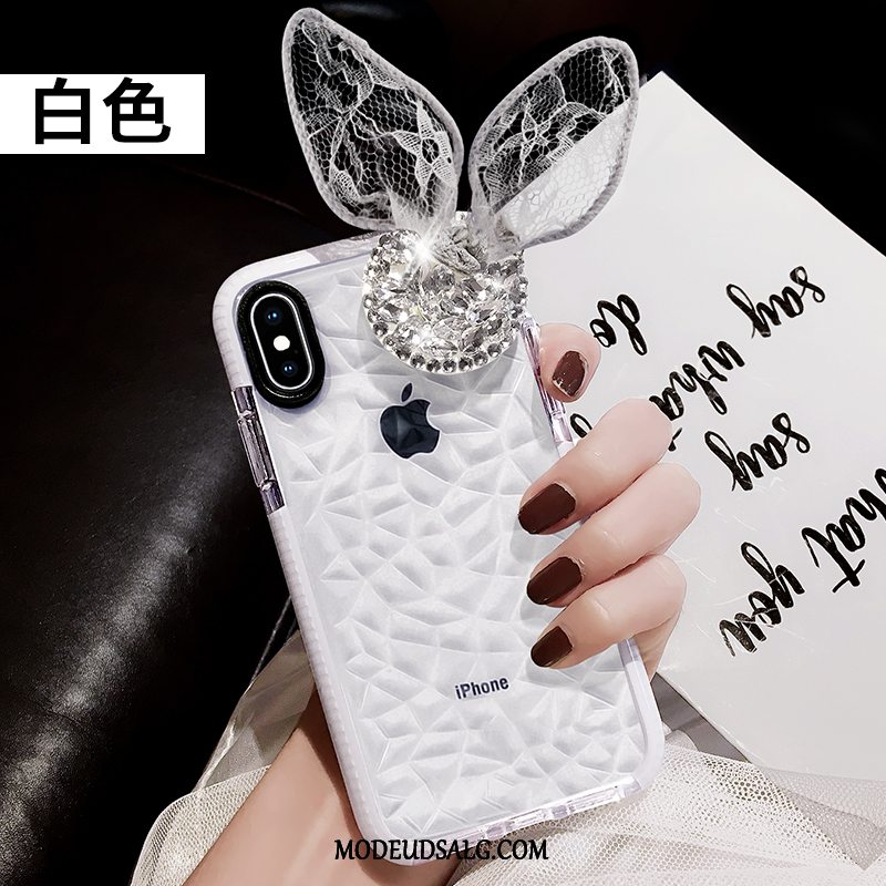 iPhone X Etui Cartoon Silikone Hvid Simple Ny