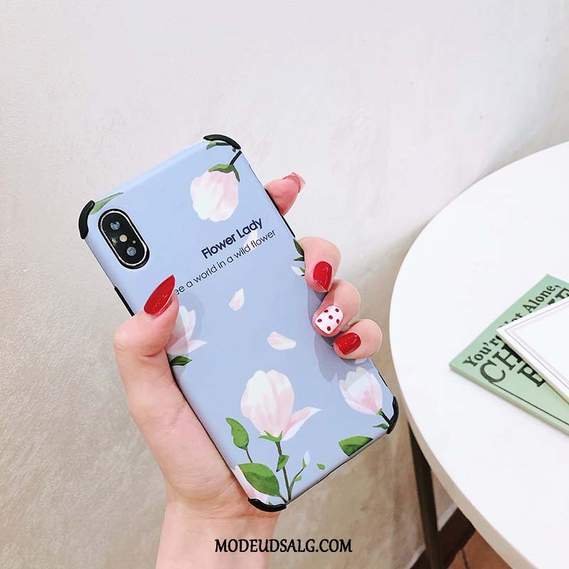 iPhone X Etui / Cover Anti-fald Blomster Net Red Elskeren Simple