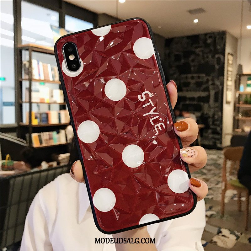 iPhone X Etui / Cover Kreativ Net Red Bølge Punkt Rombe Af Personlighed