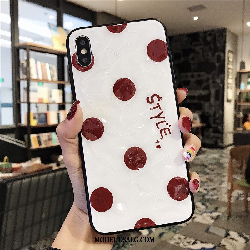 iPhone X Etui / Cover Kreativ Net Red Bølge Punkt Rombe Af Personlighed