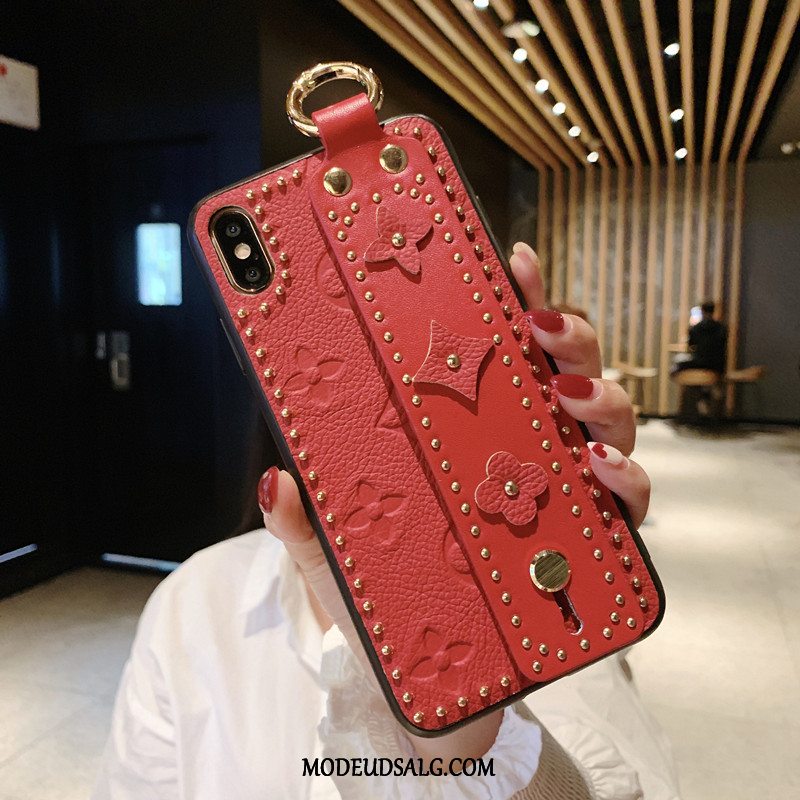 iPhone X Etui / Cover Support Ny Ægte Læder Net Red Rød