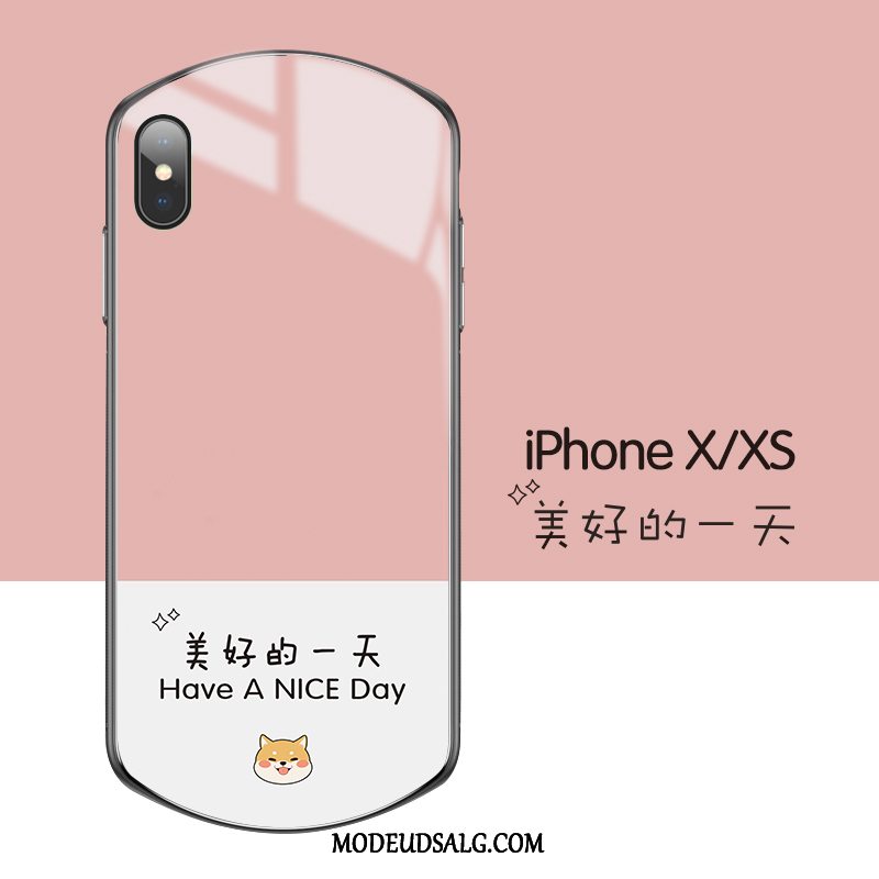 iPhone X Etui Net Red Ny Kreativ Grøn Glas