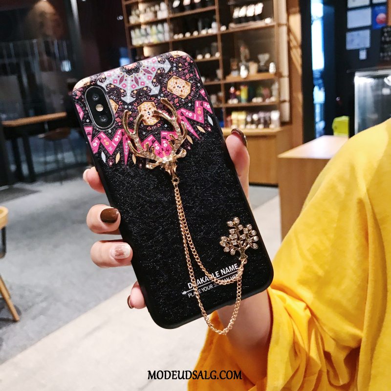 iPhone X Etui Net Red Strass Kinesisk Stil Trend Elk