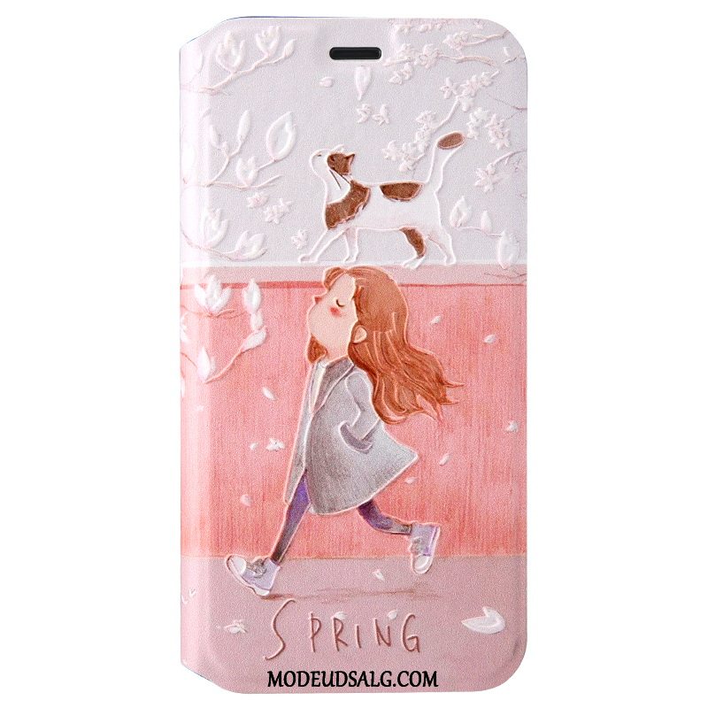 iPhone Xr Etui Folio Tredimensionale Relief Business Cartoon