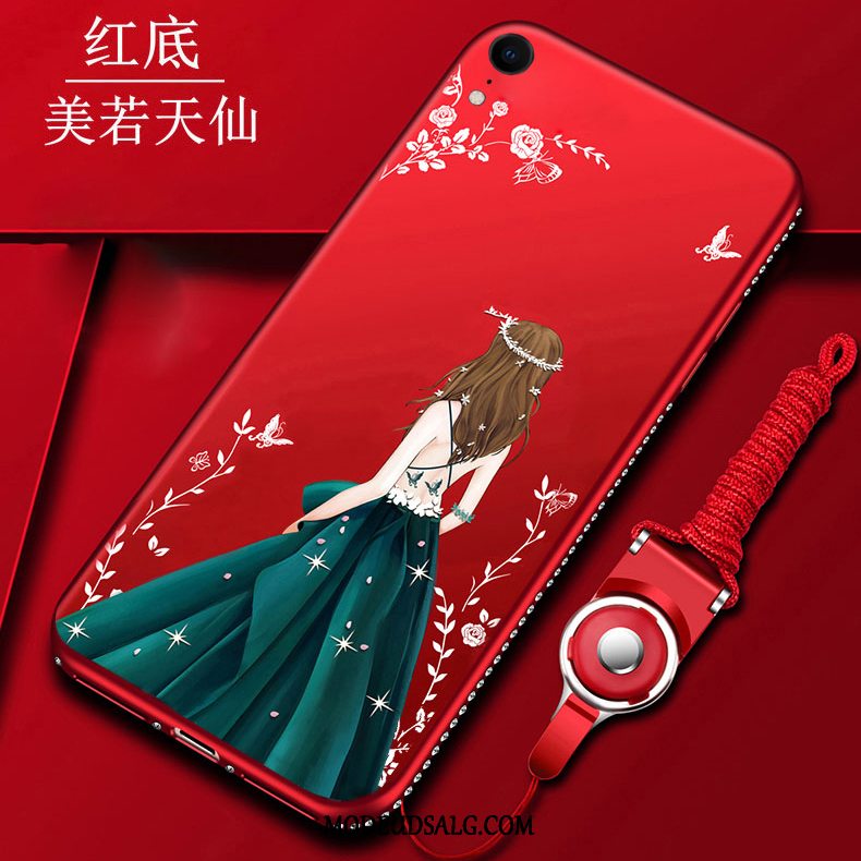 iPhone Xr Etui Rød Anti-fald Trend Luksus Strass