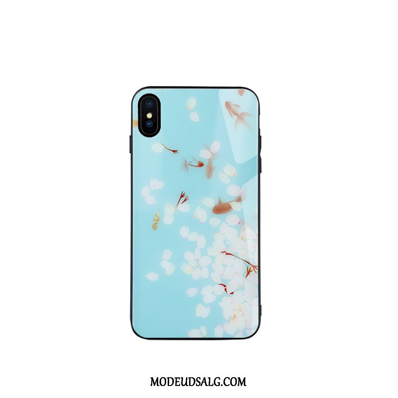 iPhone Xs Etui / Cover Alt Inklusive Blå Simple Kreativ Elskeren