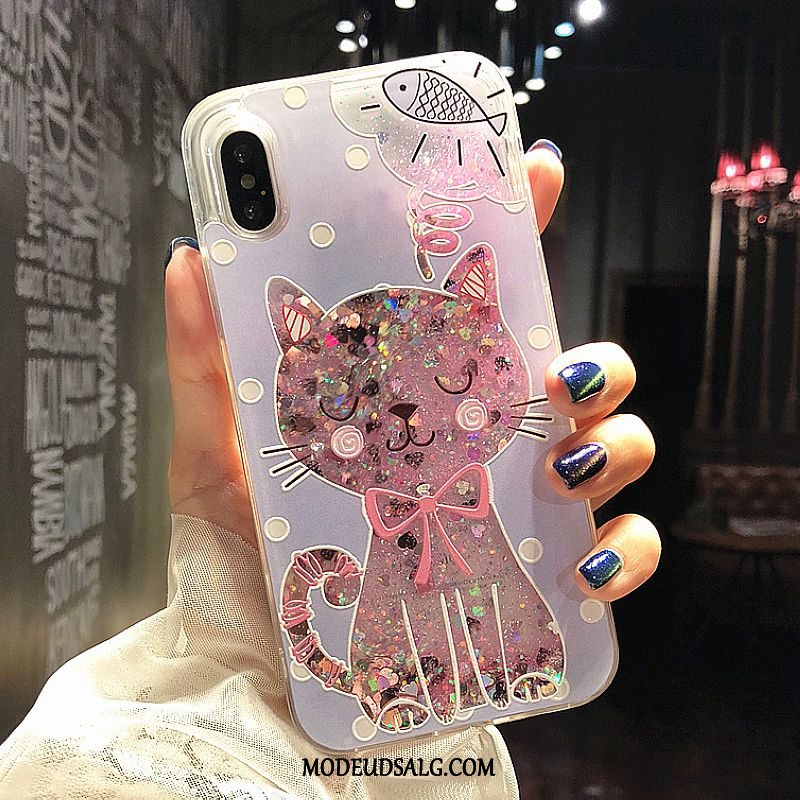 iPhone Xs Etui Kat Cartoon Trend Beskyttelse Lyserød