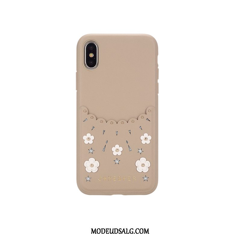 iPhone Xs Etui Læder Anti-fald Net Red Trendy Lille Sektion