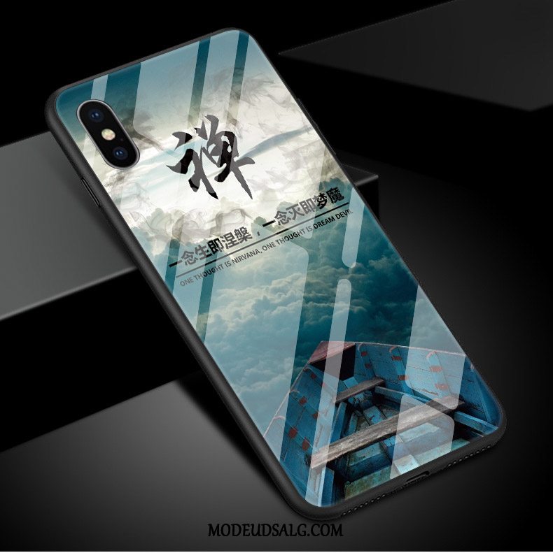 iPhone Xs Etui Trend Kreativ Cover Blå Af Personlighed