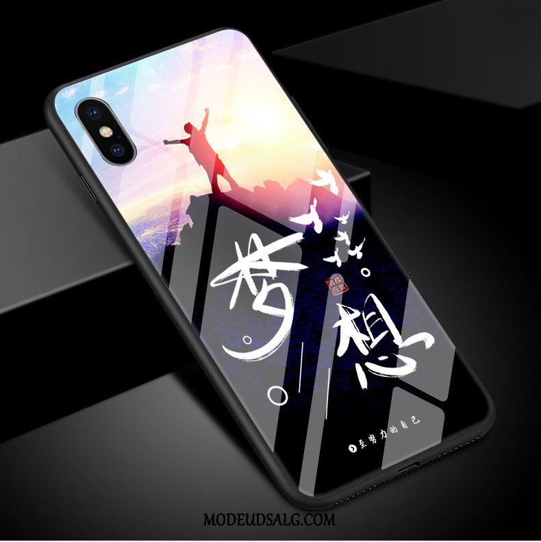 iPhone Xs Etui Trend Kreativ Cover Blå Af Personlighed