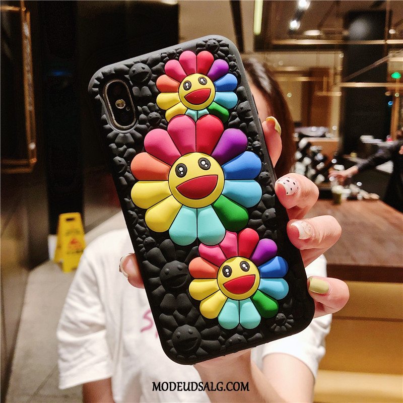 iPhone Xs Max Etui Blød Blomster Alt Inklusive Silikone Tredimensionale