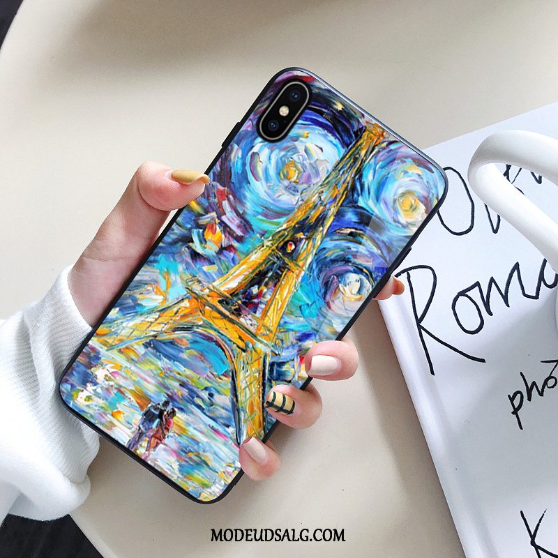 iPhone Xs Max Etui / Cover Blå Trendy Vind Høj Super