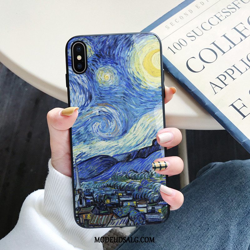 iPhone Xs Max Etui / Cover Blå Trendy Vind Høj Super