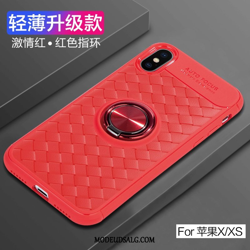 iPhone Xs Max Etui / Cover Silikone Alt Inklusive Support Net Red Anti-fald