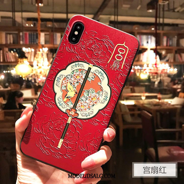 iPhone Xs Max Etui / Cover Vind Ny Kinesisk Stil Rød