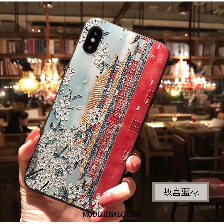 iPhone Xs Max Etui / Cover Vind Ny Kinesisk Stil Rød