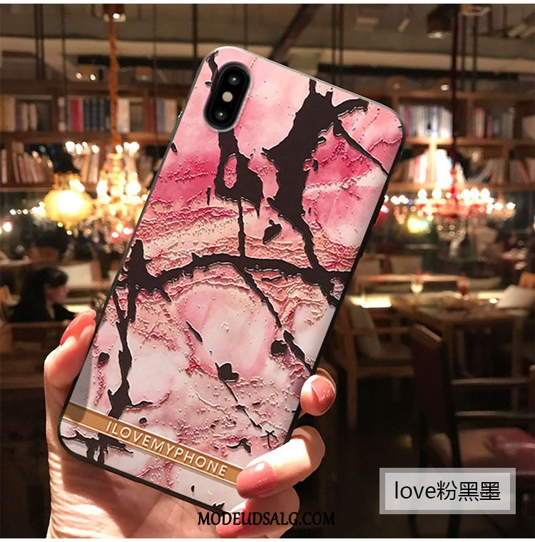 iPhone Xs Max Etui / Cover Vind Pæon Cherry Kunst Rose