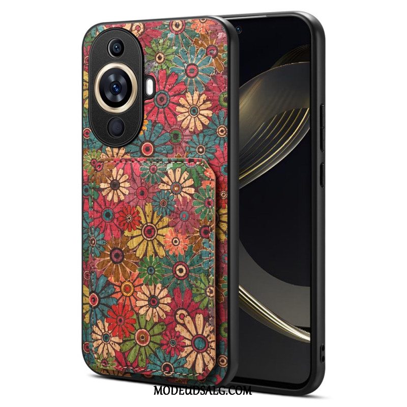 Cover Huawei Nova 11 Pro Blomstermønster Kortholder