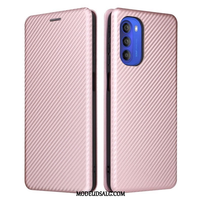 Cover Moto G51 5G Flip Cover Farvet Carbon Silikone