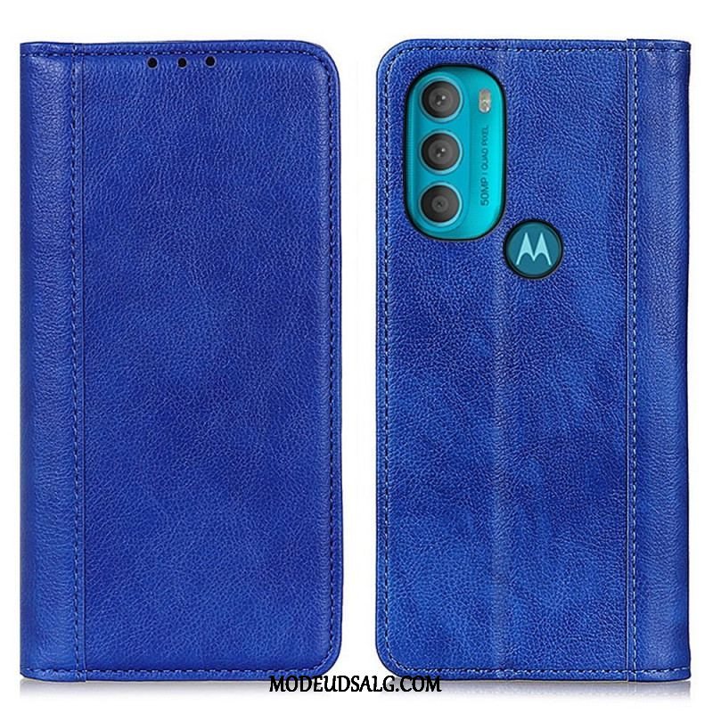 Cover Moto G71 5G Flip Cover Elegance Split Litchi Læder