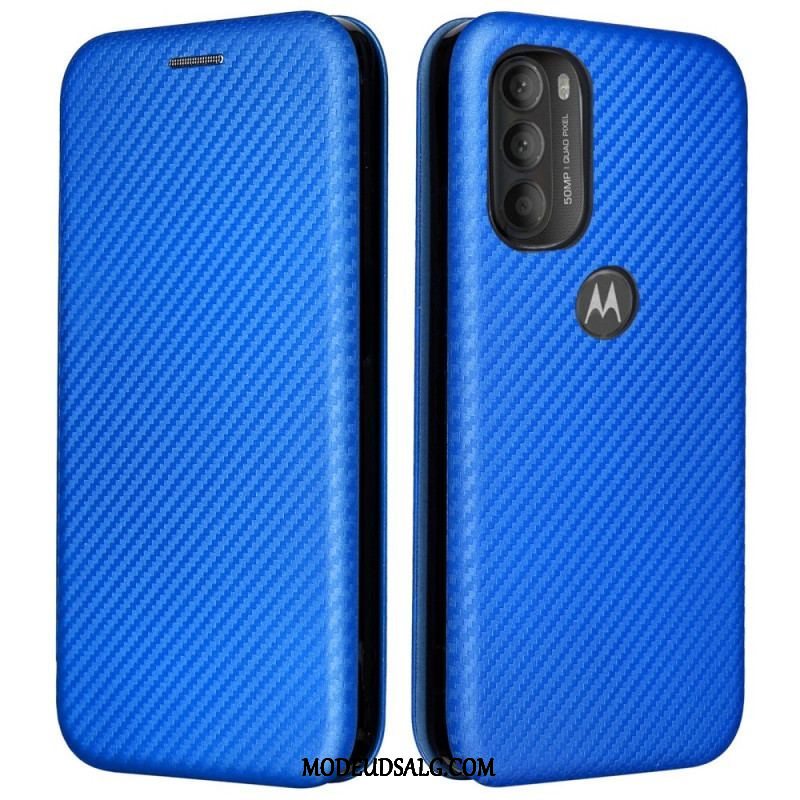 Cover Moto G71 5G Flip Cover Farvet Carbon Silikone