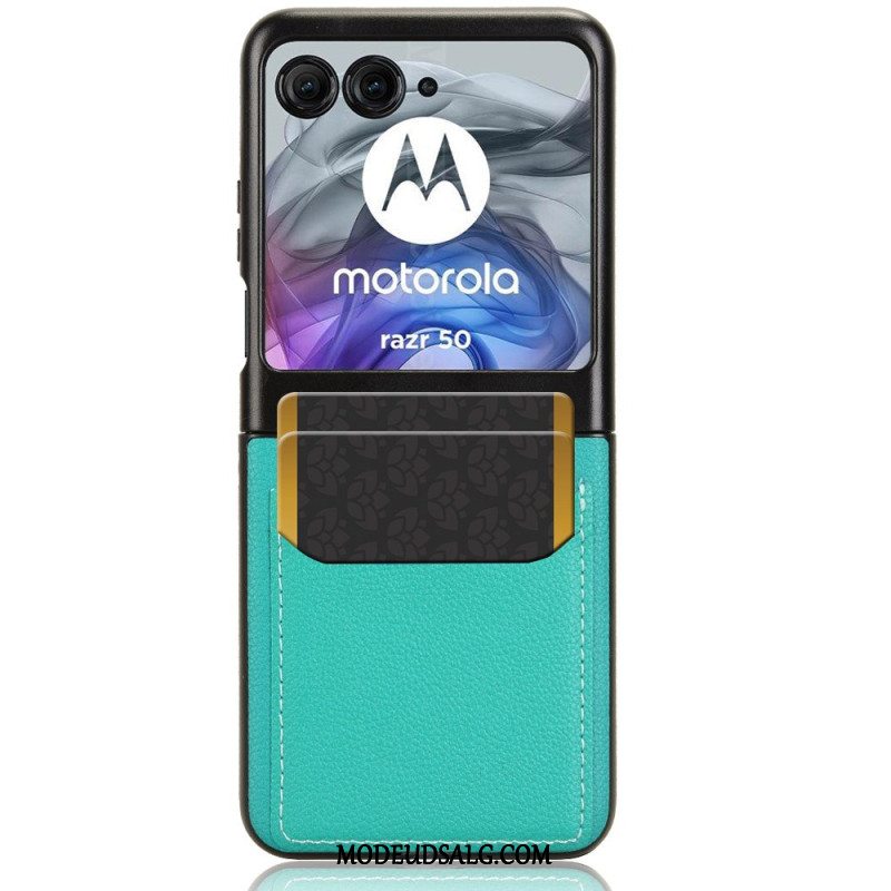 Cover Motorola Razr 50 Telefon Etui Dobbelt Kortholder