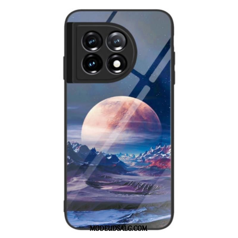 Cover OnePlus 11 5G Space Moon Hærdet Glas