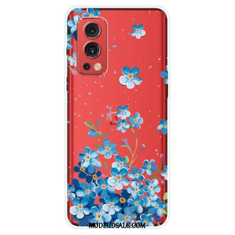 Cover OnePlus Nord 2 5G Blå Blomster