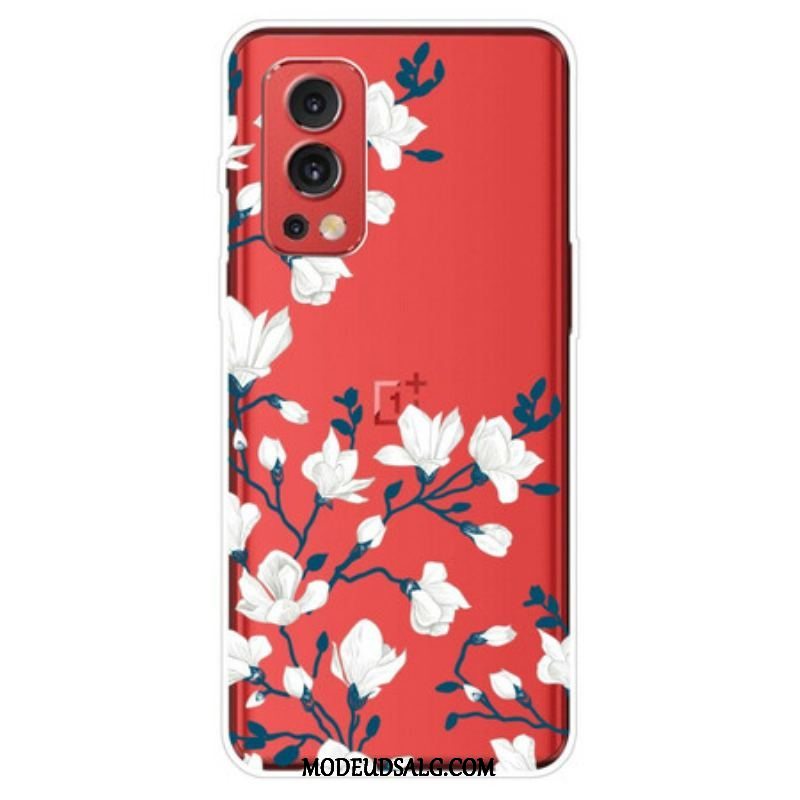 Cover OnePlus Nord 2 5G Hvide Blomster