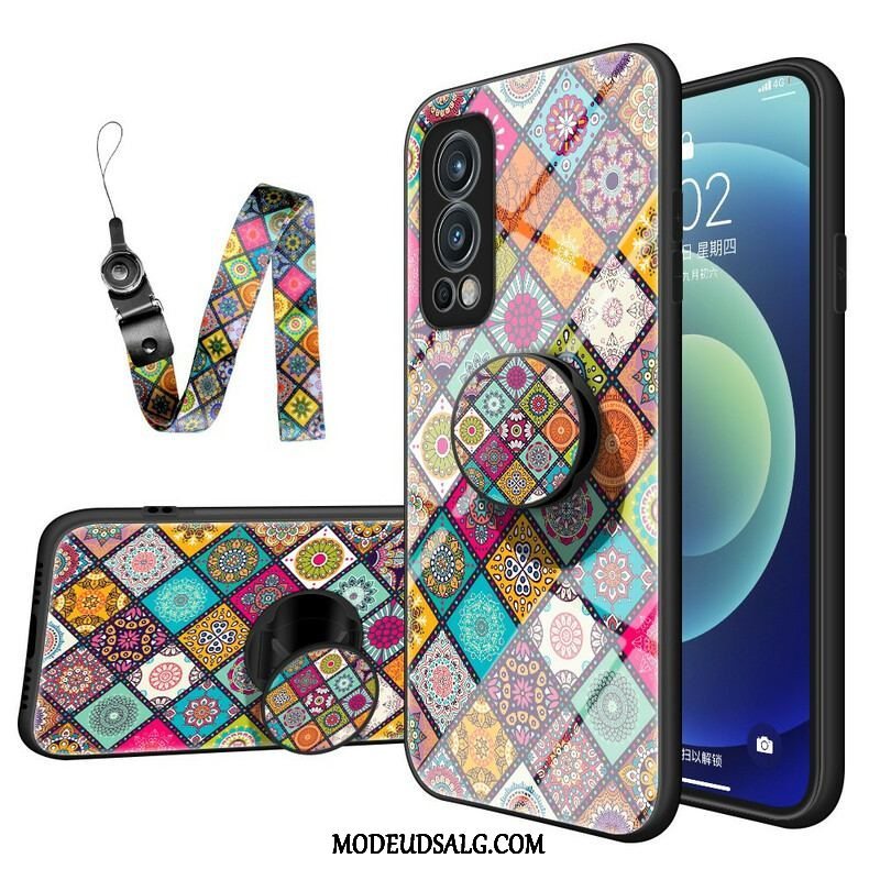 Cover OnePlus Nord 2 5G Patchwork Magnetisk Holder