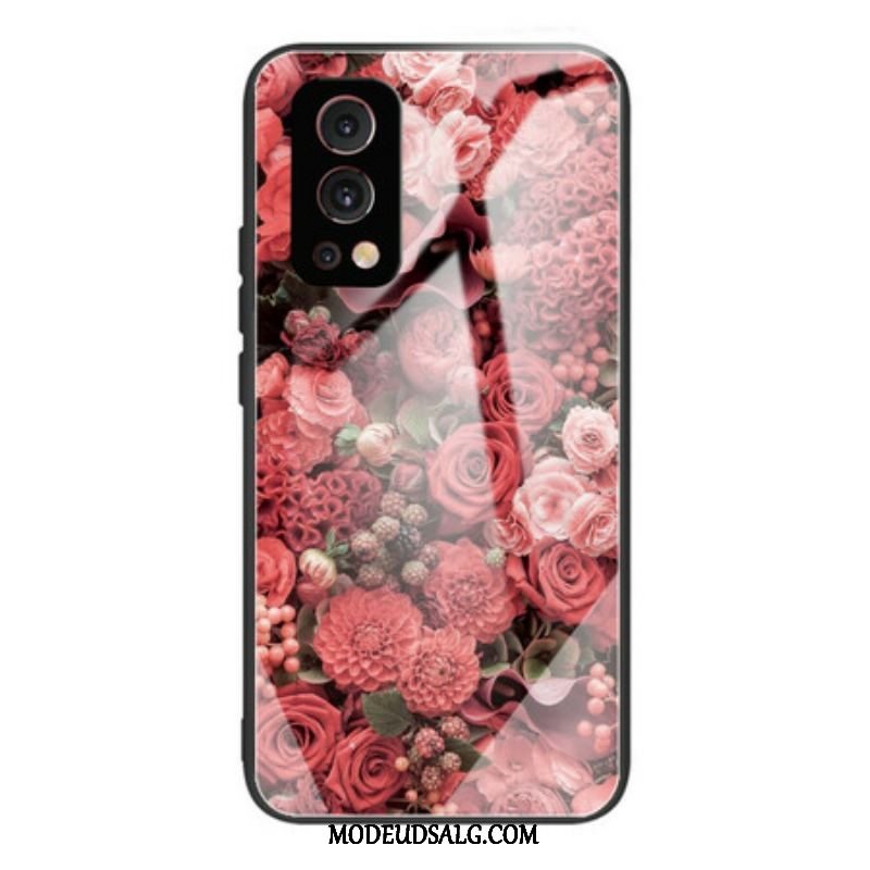 Cover OnePlus Nord 2 5G Rose Blomster Hærdet Glas