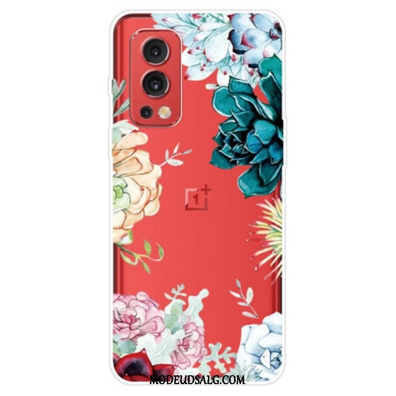 Cover OnePlus Nord 2 5G Sømløse Akvarelblomster