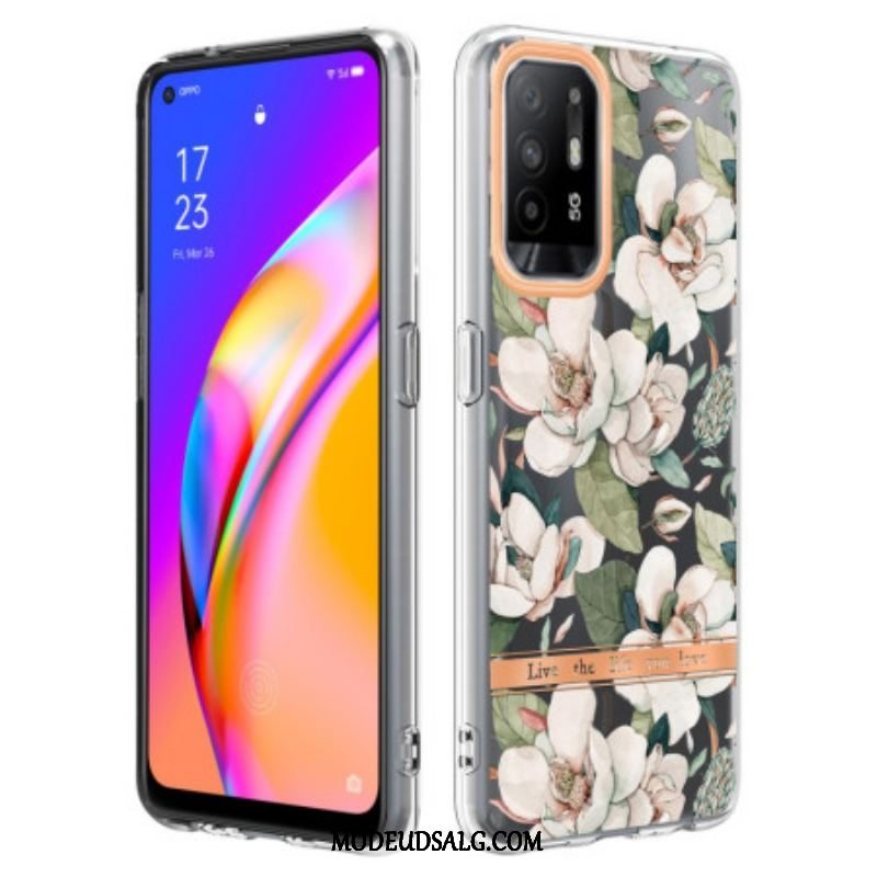 Cover Oppo A94 5G Pæoner Blomster