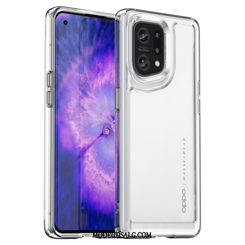 Cover Oppo Find X5 Hybrid Gennemsigtige Farvede Kanter