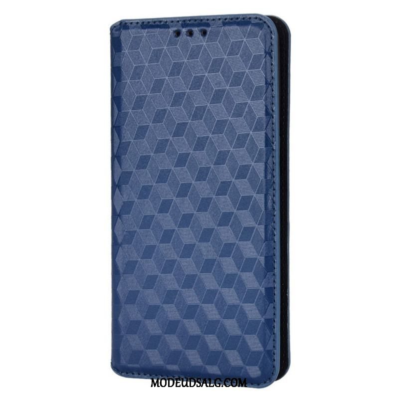 Cover Oppo Find X5 Pro Flip Cover 3d Diamant Læder Effekt