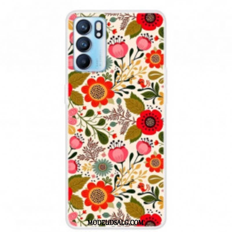 Cover Oppo Reno 6 5G Blomstertapet