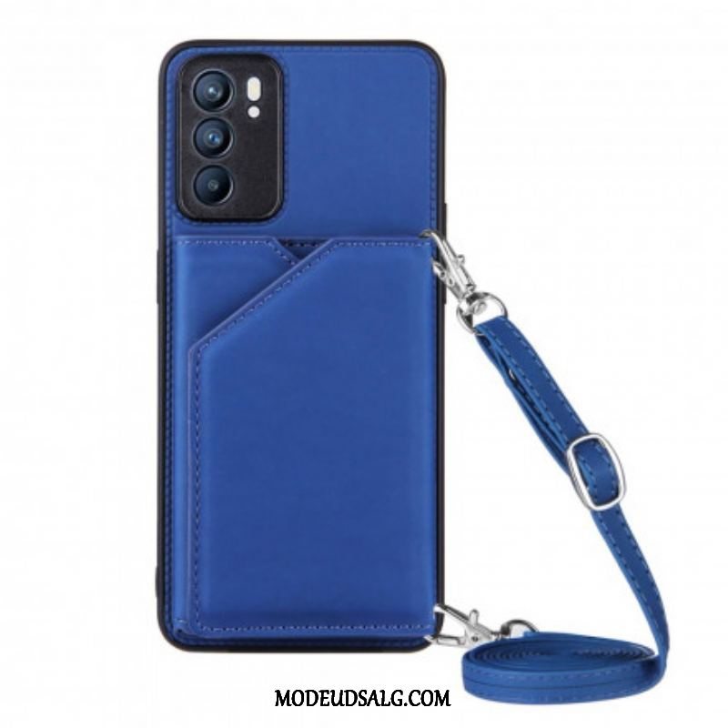 Cover Oppo Reno 6 5G Skulderrem Kortholder