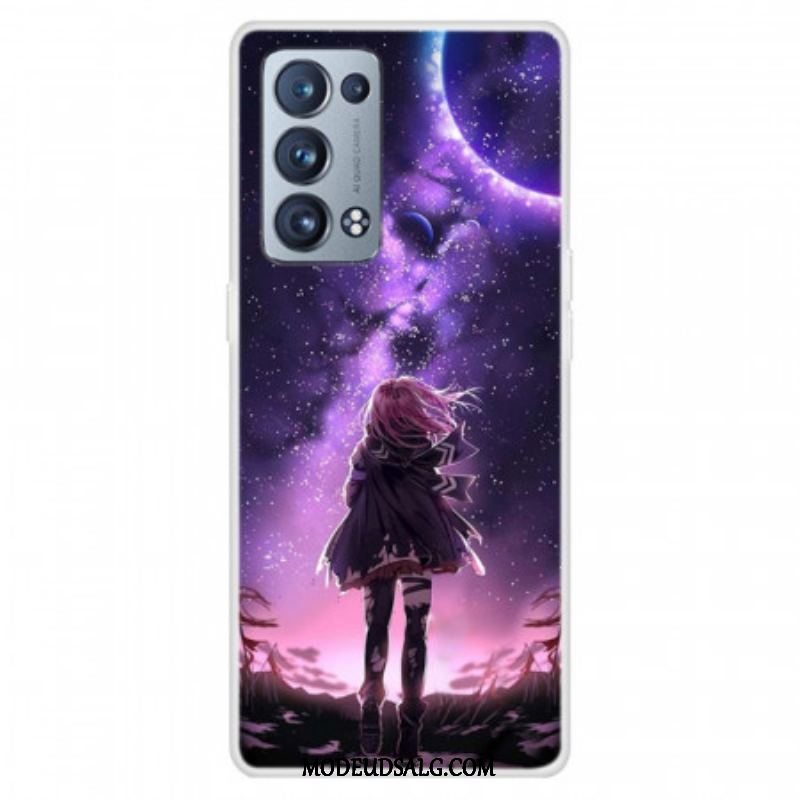 Cover Oppo Reno 6 Pro 5G Violet Måne