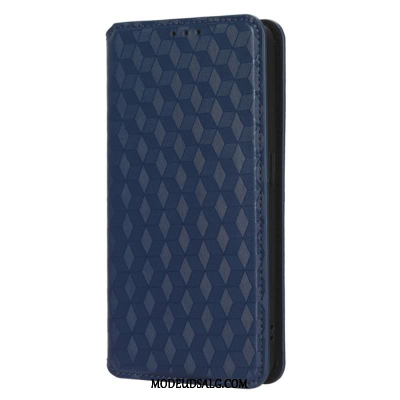 Cover Oppo Reno 8 Flip Cover 3d Cube Lædereffekt