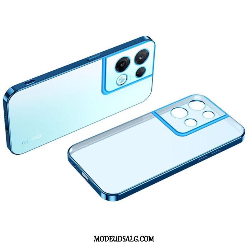 Cover Oppo Reno 8 Gennemsigtige Metal Style Kanter Sulada