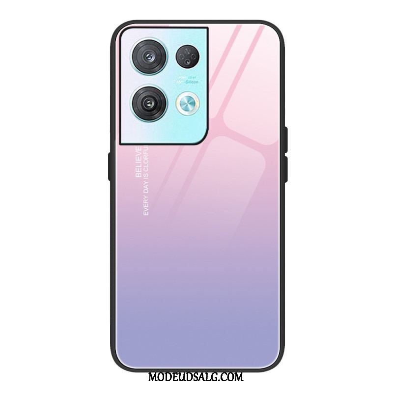 Cover Oppo Reno 8 Gradient Hærdet Glas