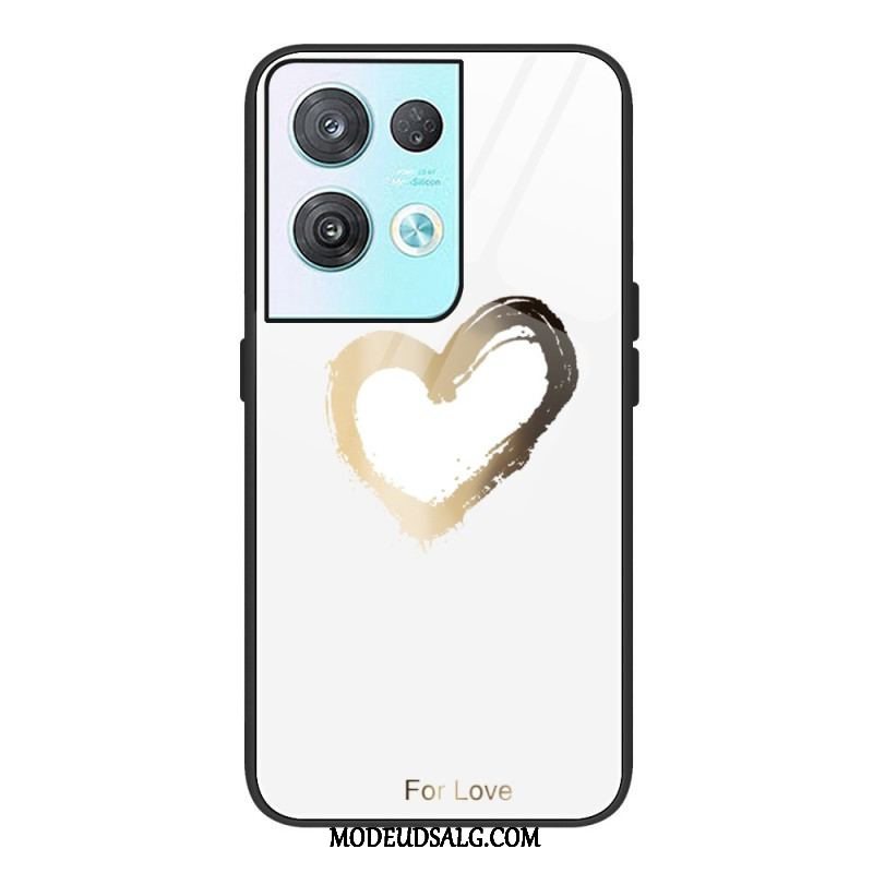 Cover Oppo Reno 8 Hjerte Af Hærdet Glas