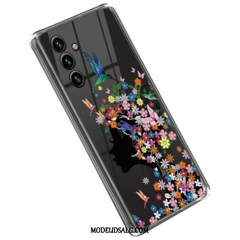 Cover Samsung Galaxy A14 / A14 5G Gennemsigtigt Blomsterhoved