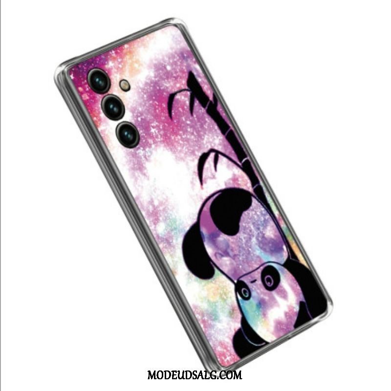 Cover Samsung Galaxy A14 / A14 5G Silikone Panda På Hovedet