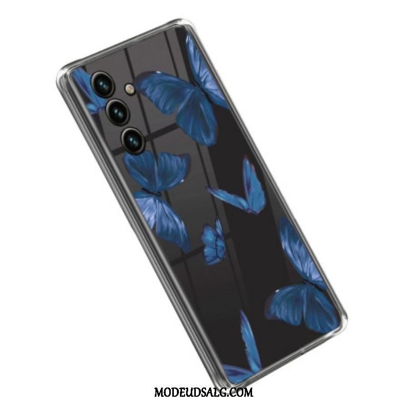 Cover Samsung Galaxy A14 / A14 5G Sømløse Blå Sommerfugle